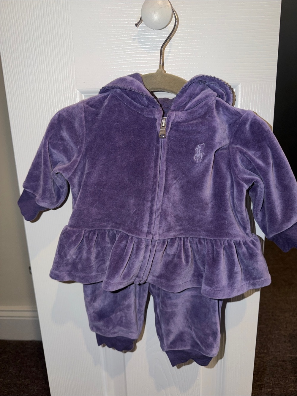 Ralph Lauren Girls Purple Hooded Jacket 3m